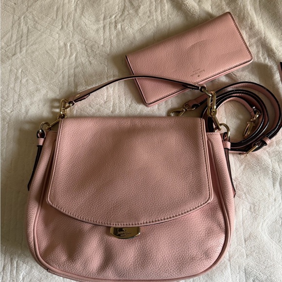 kate spade Handbags - Kate Spade Soft Pink Shoulder Bag and Wallet
